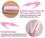 Stainless Steel Eyebrow Shaping Cut Scissors Comb Hair Remover