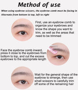 Stainless Steel Eyebrow Shaping Cut Scissors Comb Hair Remover