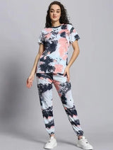 Women's Casual Tie Dye Print Night Suit
