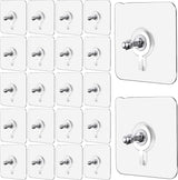 Wall Hooks, Adhesive Wall Screws Hanging Nails, No-Drilling Waterproof Screw Free Stickers for Hanging, Heavy-Duty Adhesive Wall Mount Screw Hooks for Kitchen Bathroom Bedroom Living Room 10 Pcs