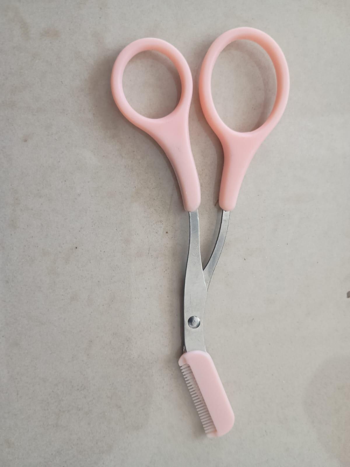Stainless Steel Eyebrow Shaping Cut Scissors Comb Hair Remover